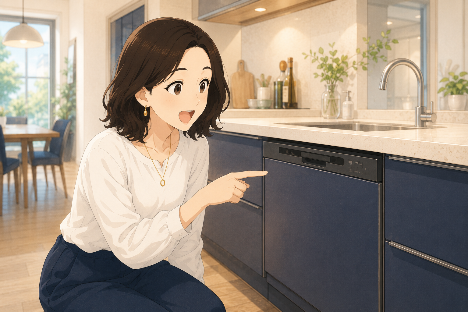 食洗機を発見した様子